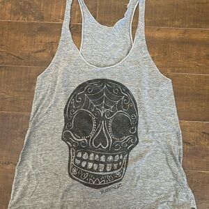 Rogue Women’s Gray Skull Graphic Racerback Tank Top
